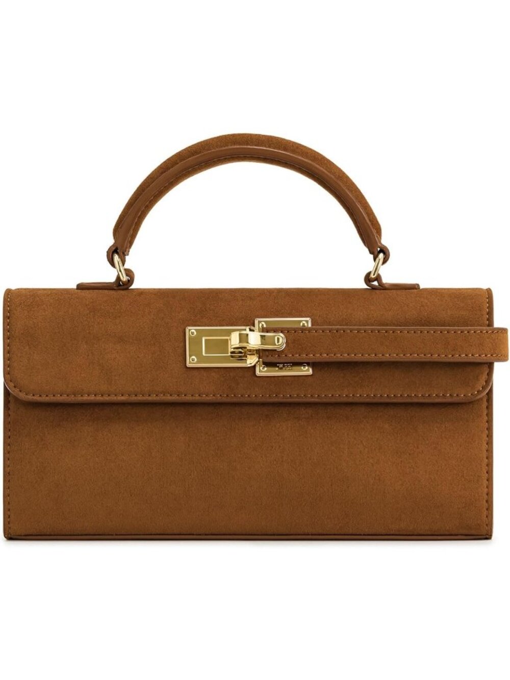 Women's Brown Keyla Top Handle Stylish Purse Structured Handbag Shoulder Bag